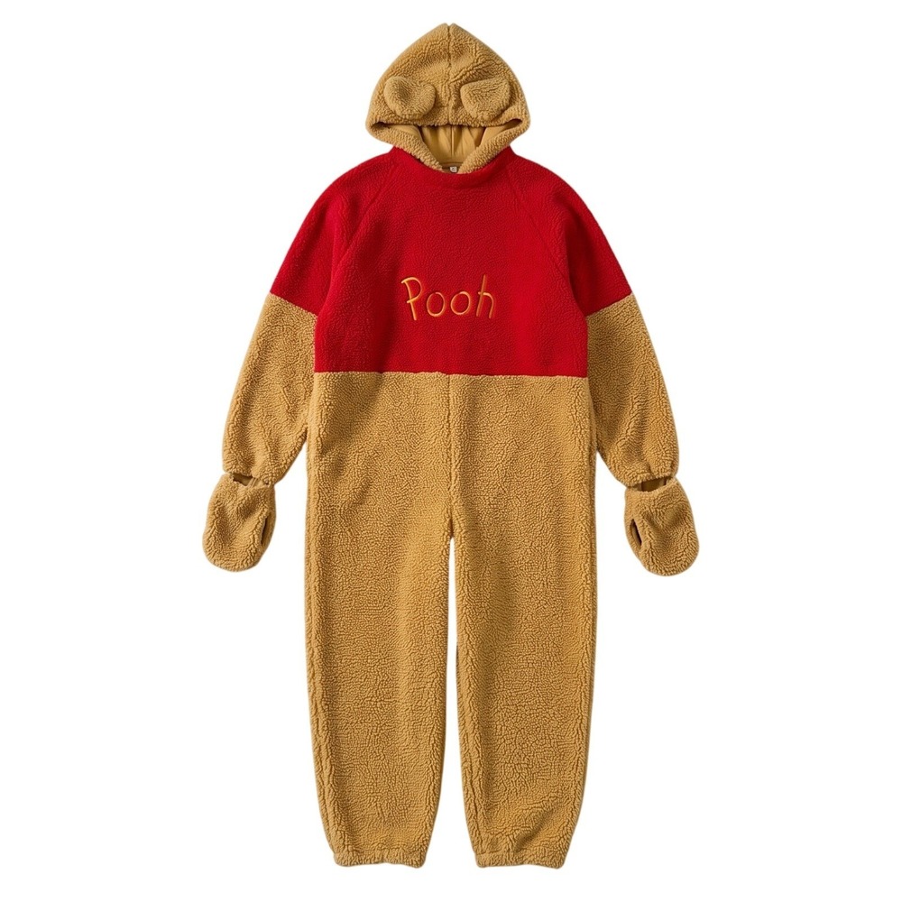 Winnie the Pooh Costume Disney Store Adult L Plush Pile One Piece Vintage Y2K